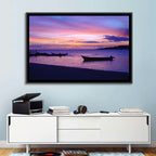 Malolo Island Sunset with Moored Boats Wall Art