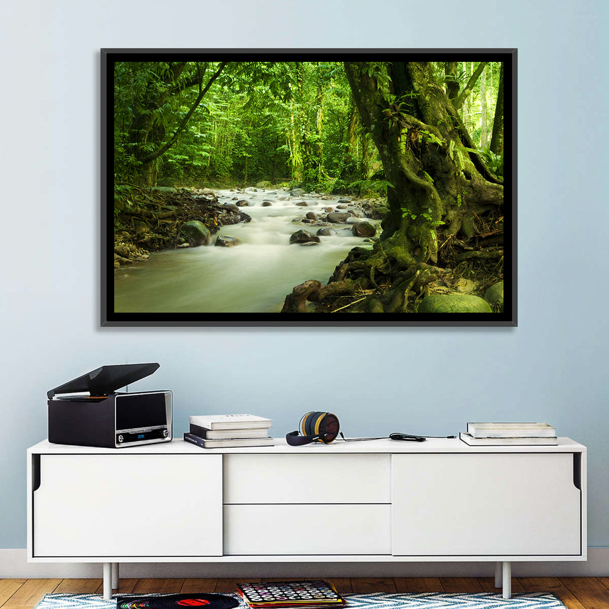Emerald Rainforest River Wall Art