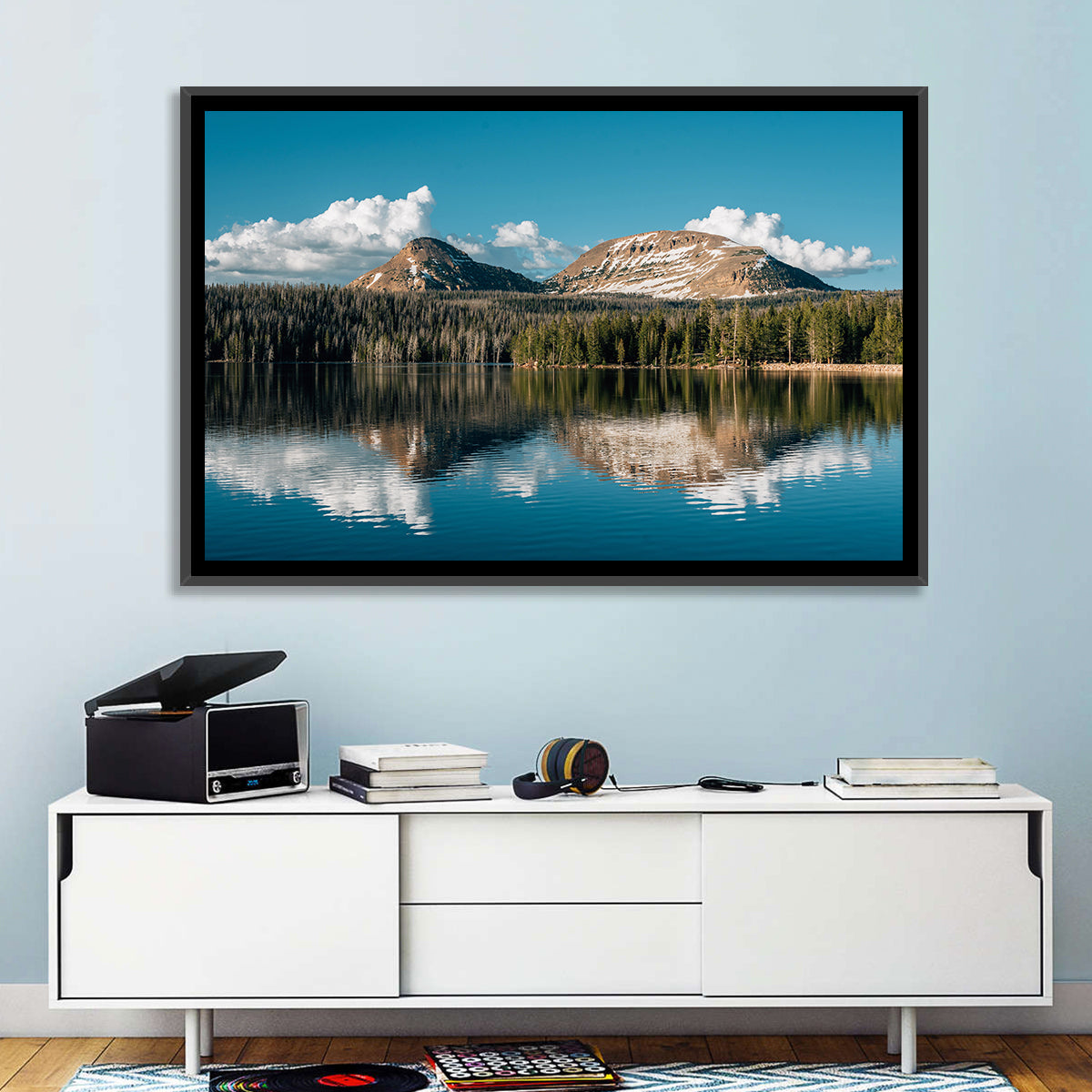 Uinta Mountains at Trial Lake Wall Art in a room, landscape