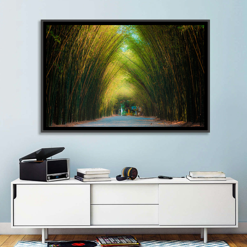 Arched Bamboo Tunnel Wall Art