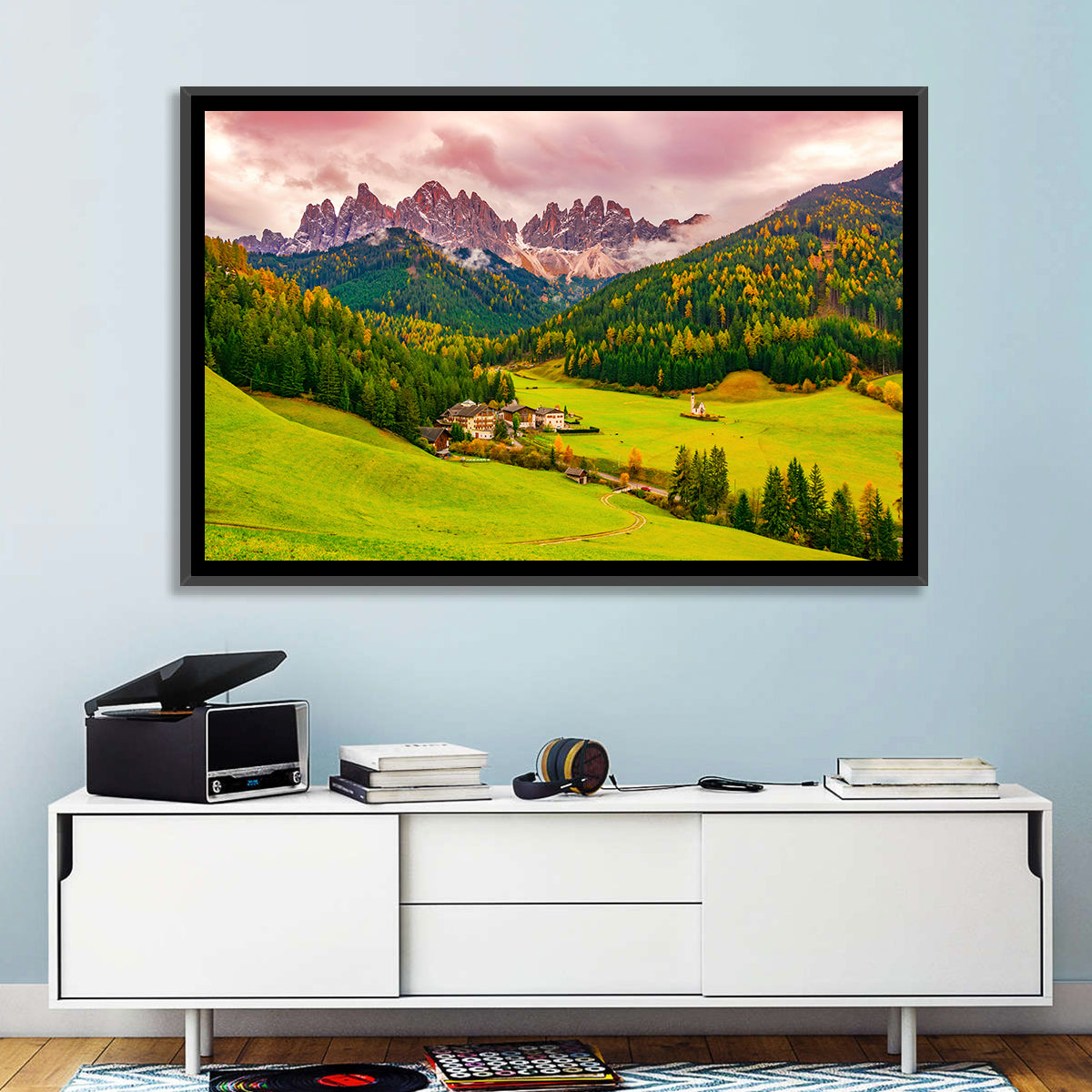 St Johann Church, Santa Maddalena Wall Art in a room, landscape