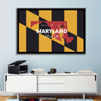 Maryland Flag Map Wall Art