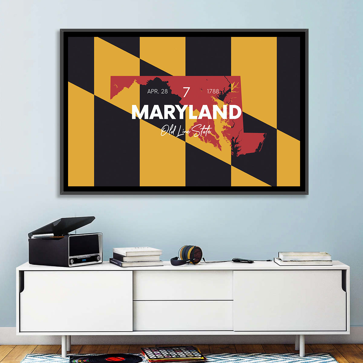 Maryland Flag Map Wall Art