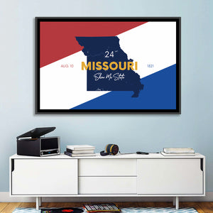 Missouri State Map Wall Art