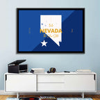 Nevada Map the Silver State Wall Art