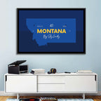 Montana Map Typography Big Sky Country Wall Art
