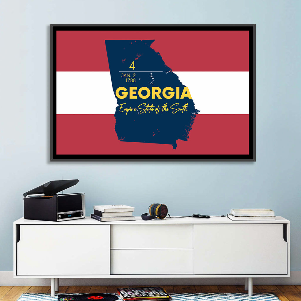 Georgia Silhouette Map Wall Art