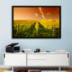 Golden Vineyard Sunset Wall Art