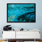 Liquid Marble Blue Abstract Wall Art