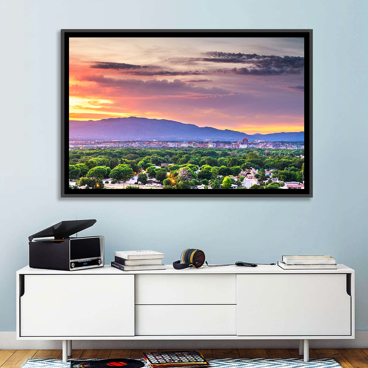 Albuquerque Skyline at Dusk Wall Art