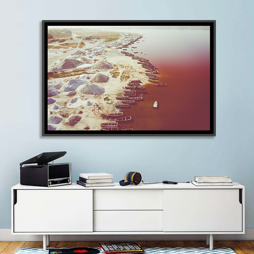 Lake Retba Shoreline Aerial Wall Art