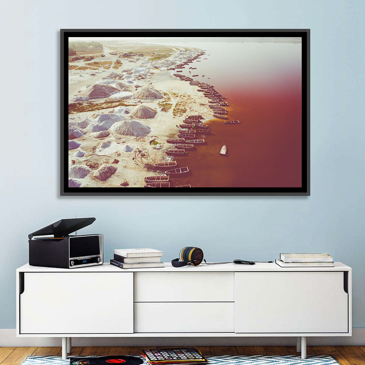 Lake Retba Aerial Wall Art