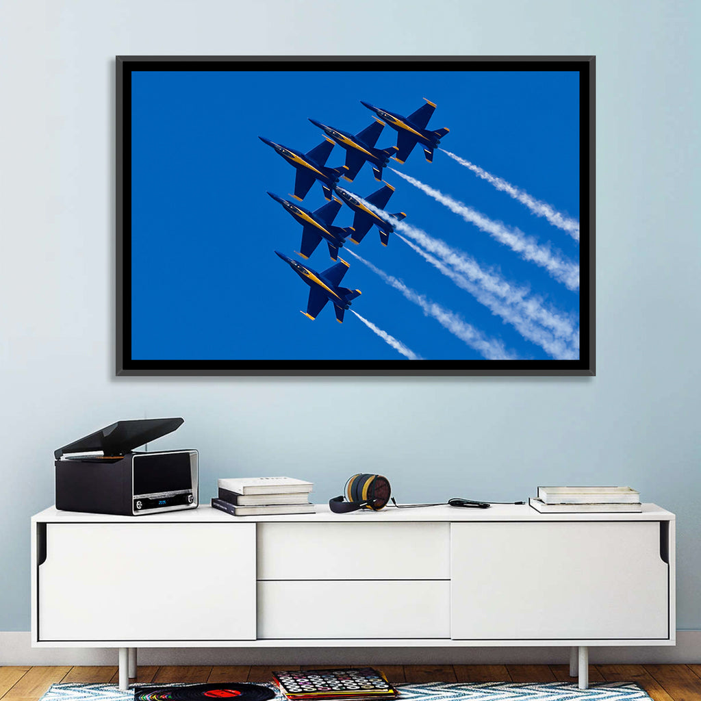 Blue Angels Delta Formation Flyover Wall Art