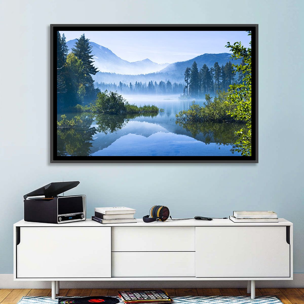 Lassen Morning Reflection Wall Art in a room, landscape