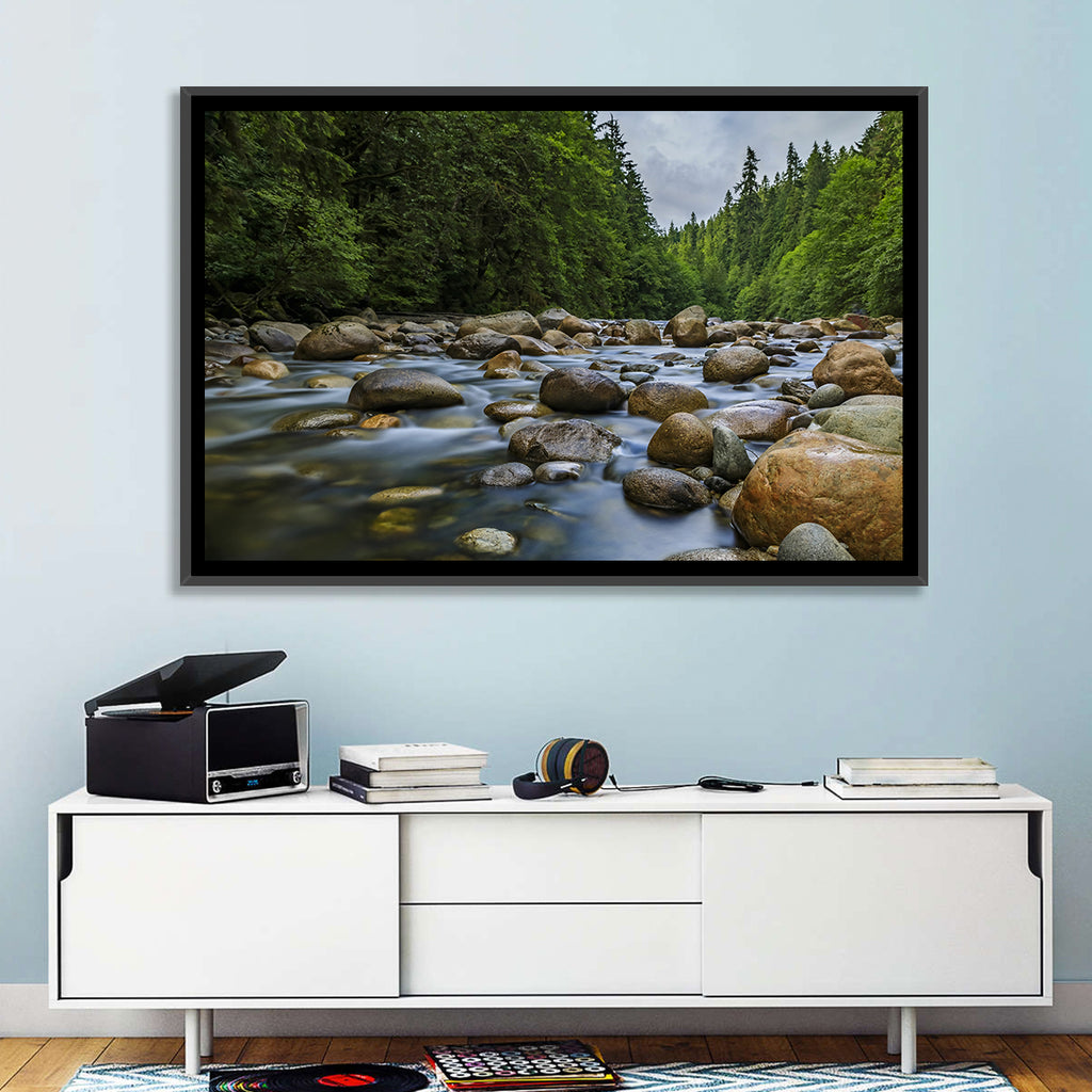 Lynn Canyon Riverbed Forest Wall Art