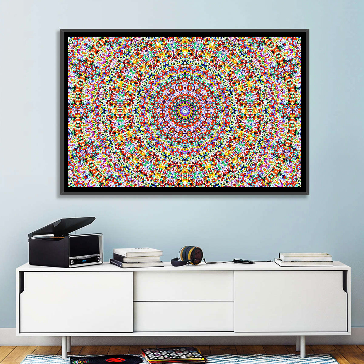 Beaded Kaleidoscope Mandala Wall Art
