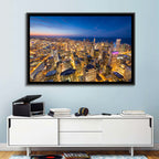 Aerial Chicago Nightscape Wall Art