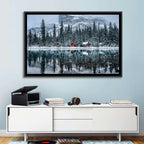 Lake O Hara Winter Reflection Wall Art