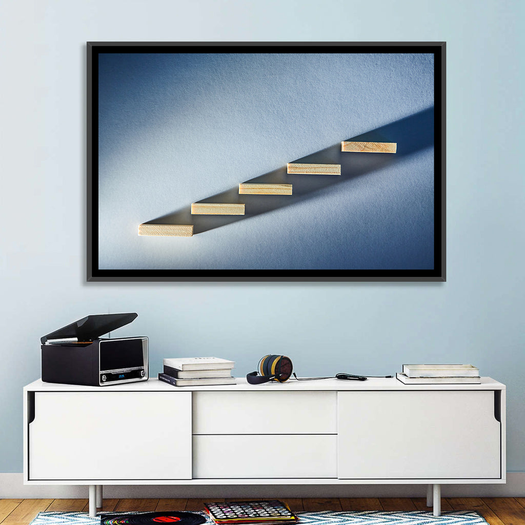Five Wooden Steps Abstraction Wall Art