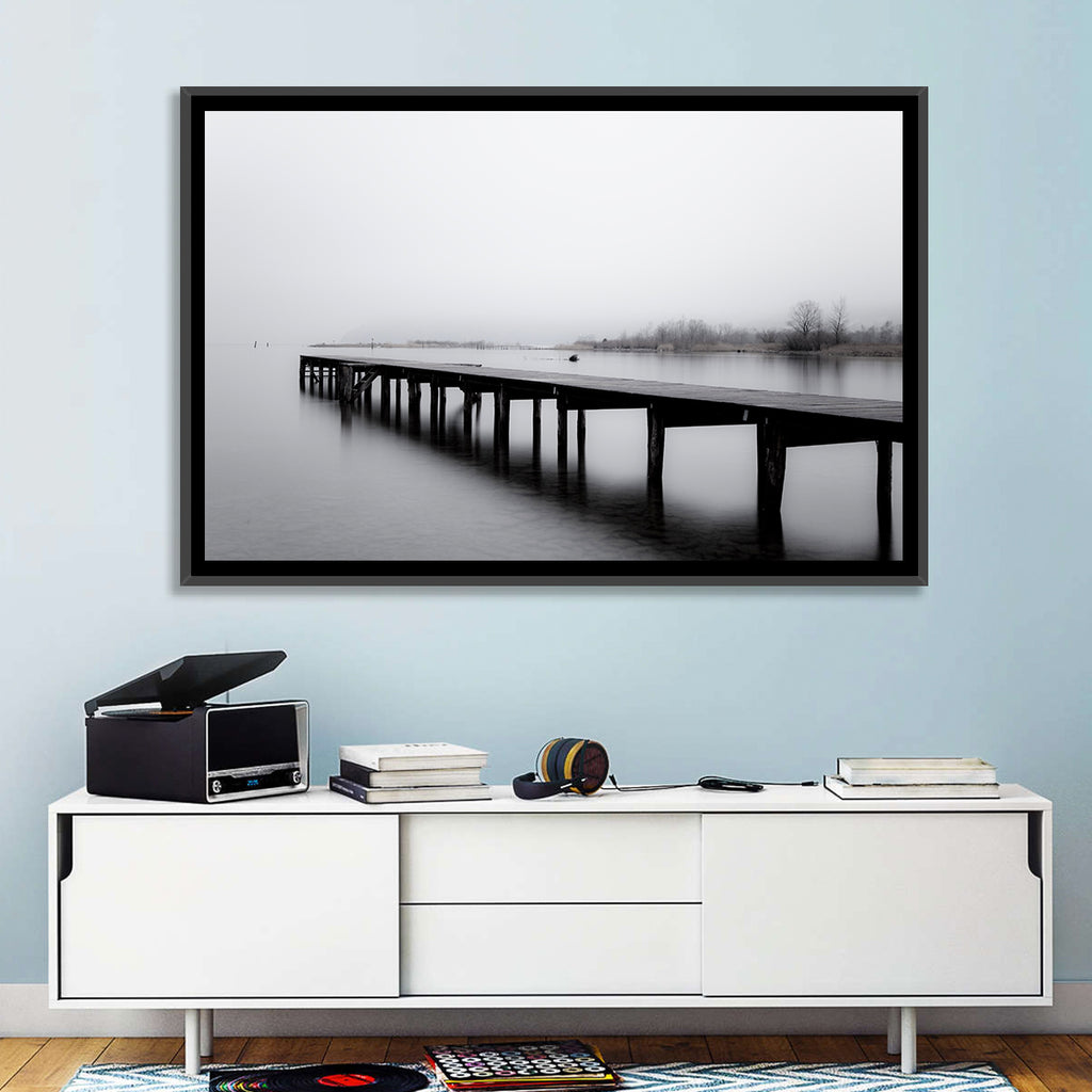 Misty Lake Jetty Wall Art