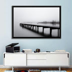Misty Lake Jetty Wall Art