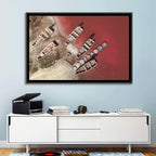 Wooden Boats on Lake Retba Wall Art