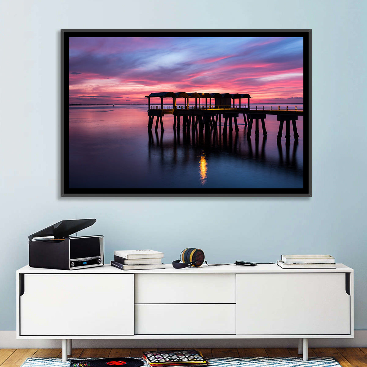 Jekyll Island Dusk Pier Wall Art