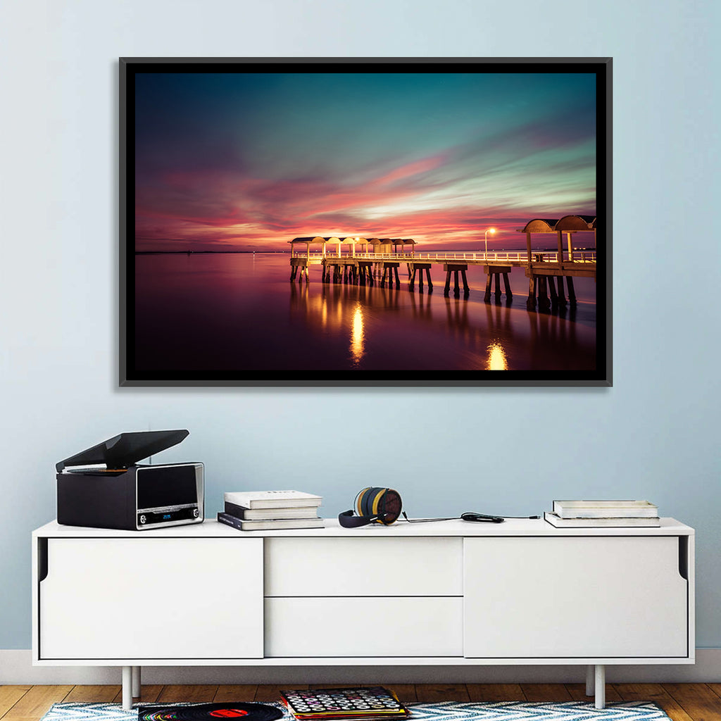 Jekyll Island Pier at Dusk Wall Art