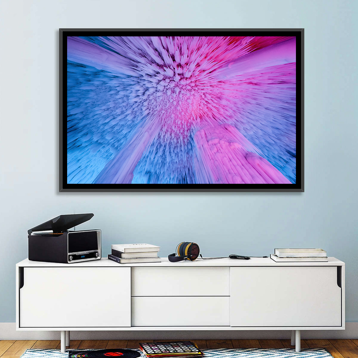 Ethereal Ice Cave Icicles Wall Art