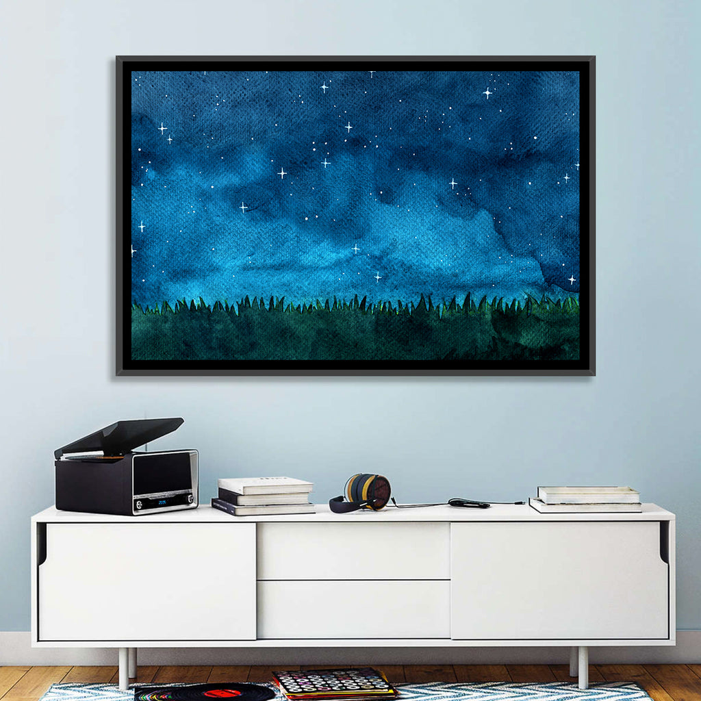 Starry Meadow Nightscape Wall Art