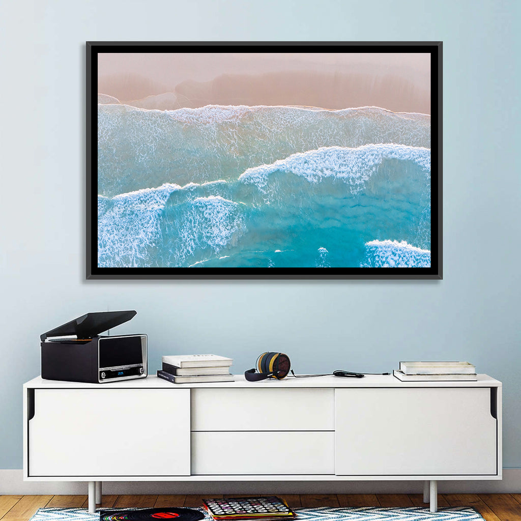 Turquoise Shoreline Aerial View Wall Art