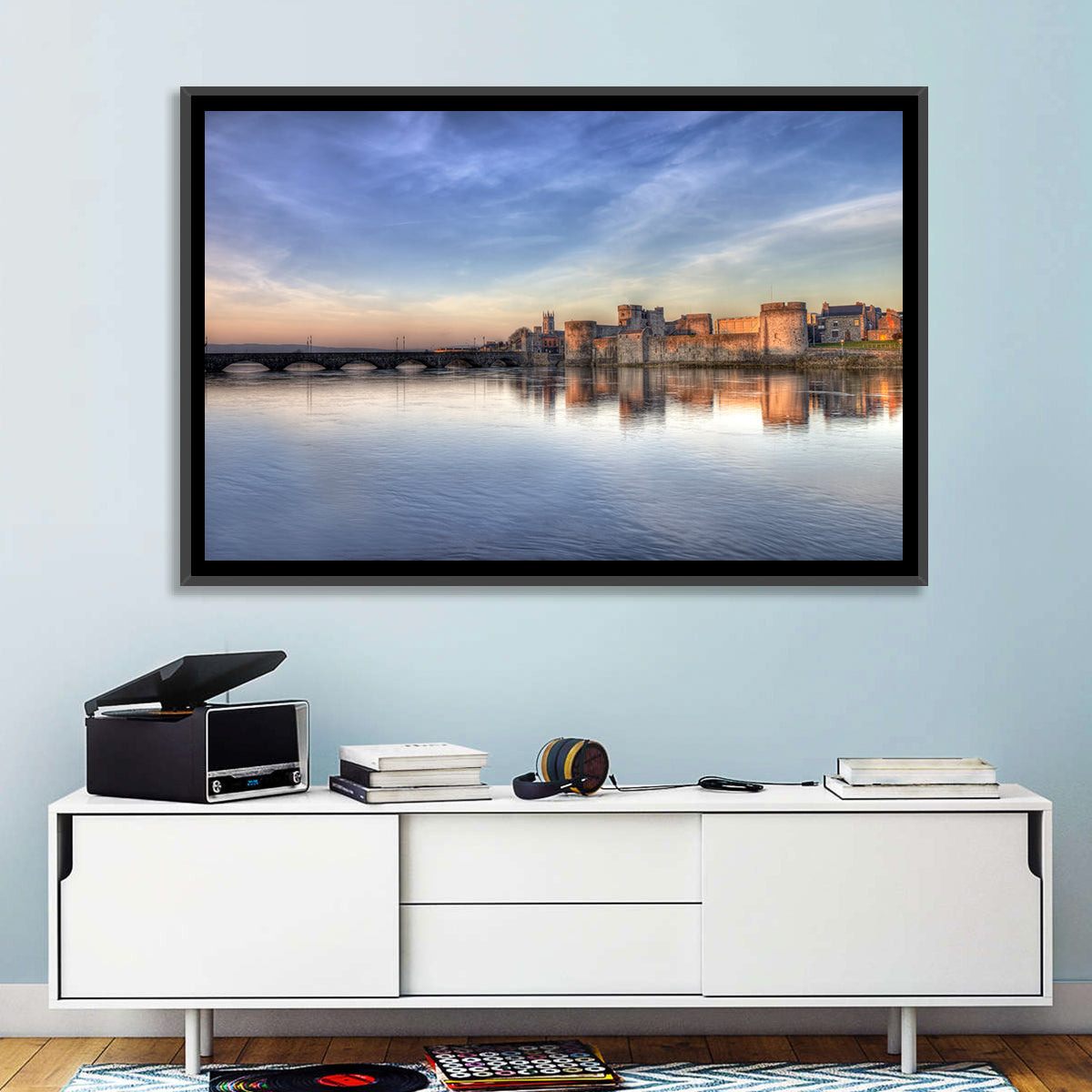 King John's Castle at Sunset Wall Art in a room, landscape