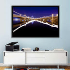 Mill Avenue Bridge Night Reflections Wall Art