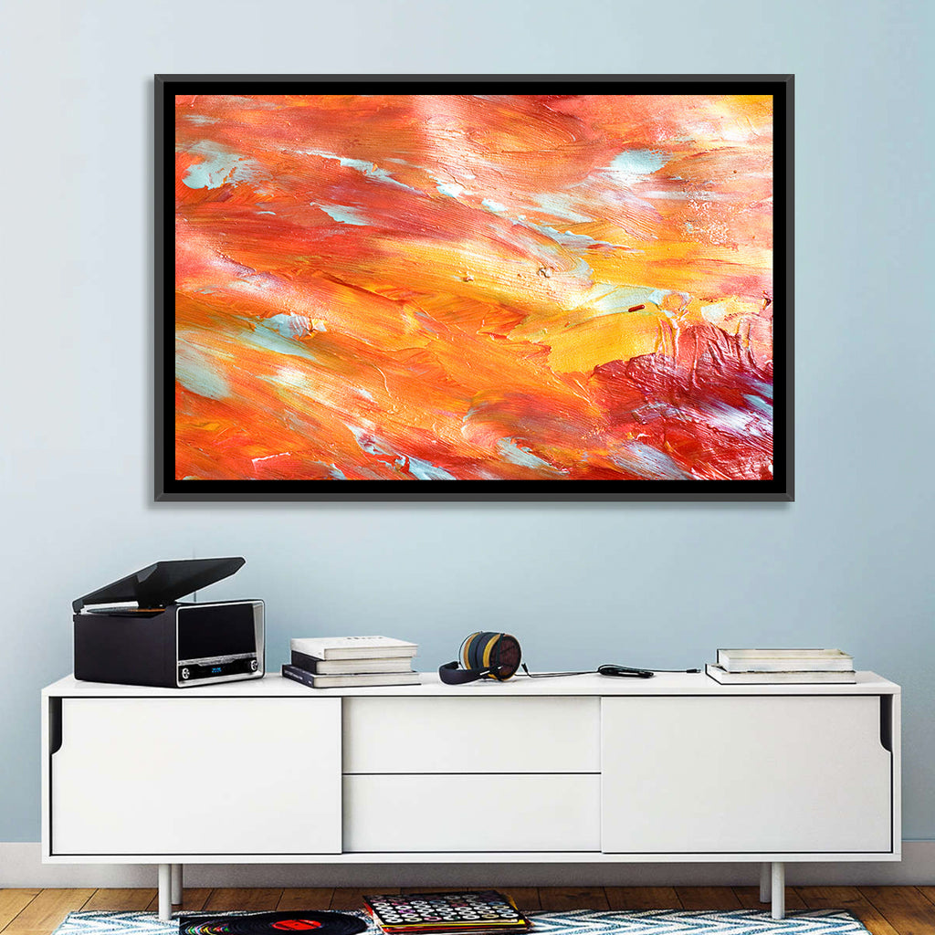 Sunfire Impasto Abstract Wall Art