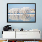Winter Lake Reflection Wall Art