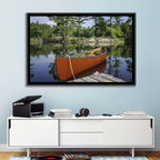 Orange Canoe on Ontario Lake Wall Art