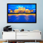 Palace of the Parliament at Twilight Wall Art