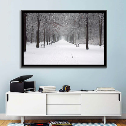 Park Lane in Snow Wall Art