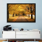 Golden Autumn Road Wall Art