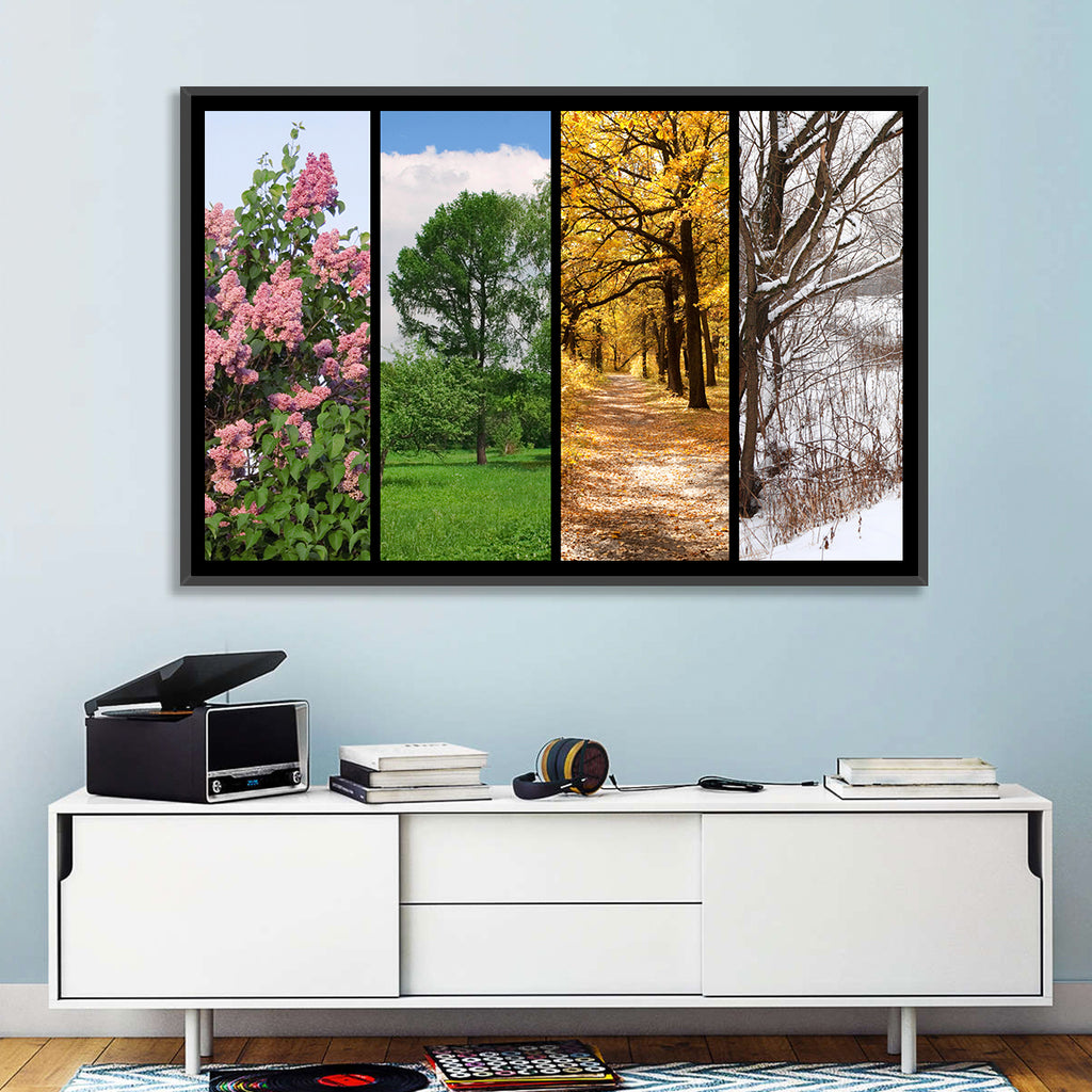 Four Seasons Tree Collage Wall Art