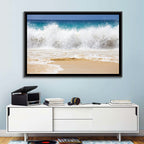 Breaking Wave Over Wet Sand Wall Art