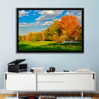 Autumn Trees and Lakeside Lawn Wall Art
