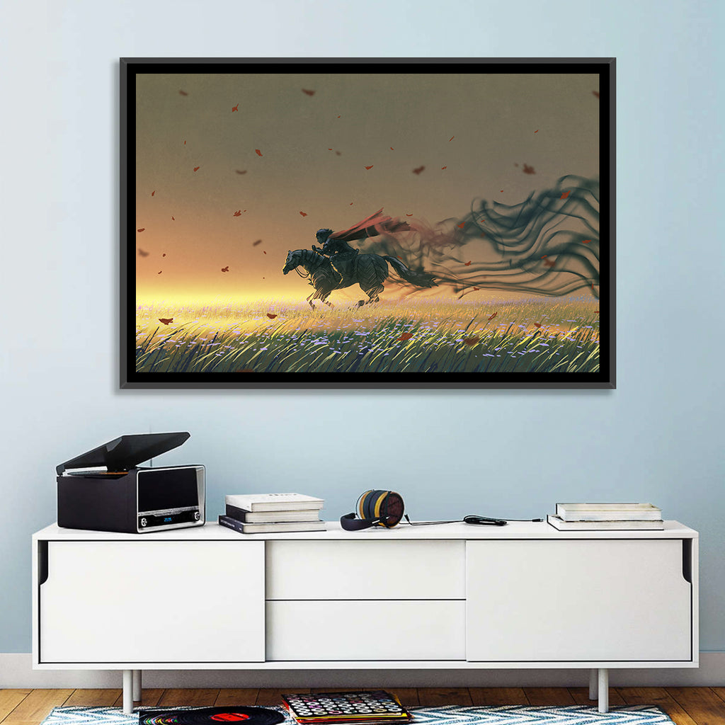 Unstoppable Knight with Red Cape Wall Art