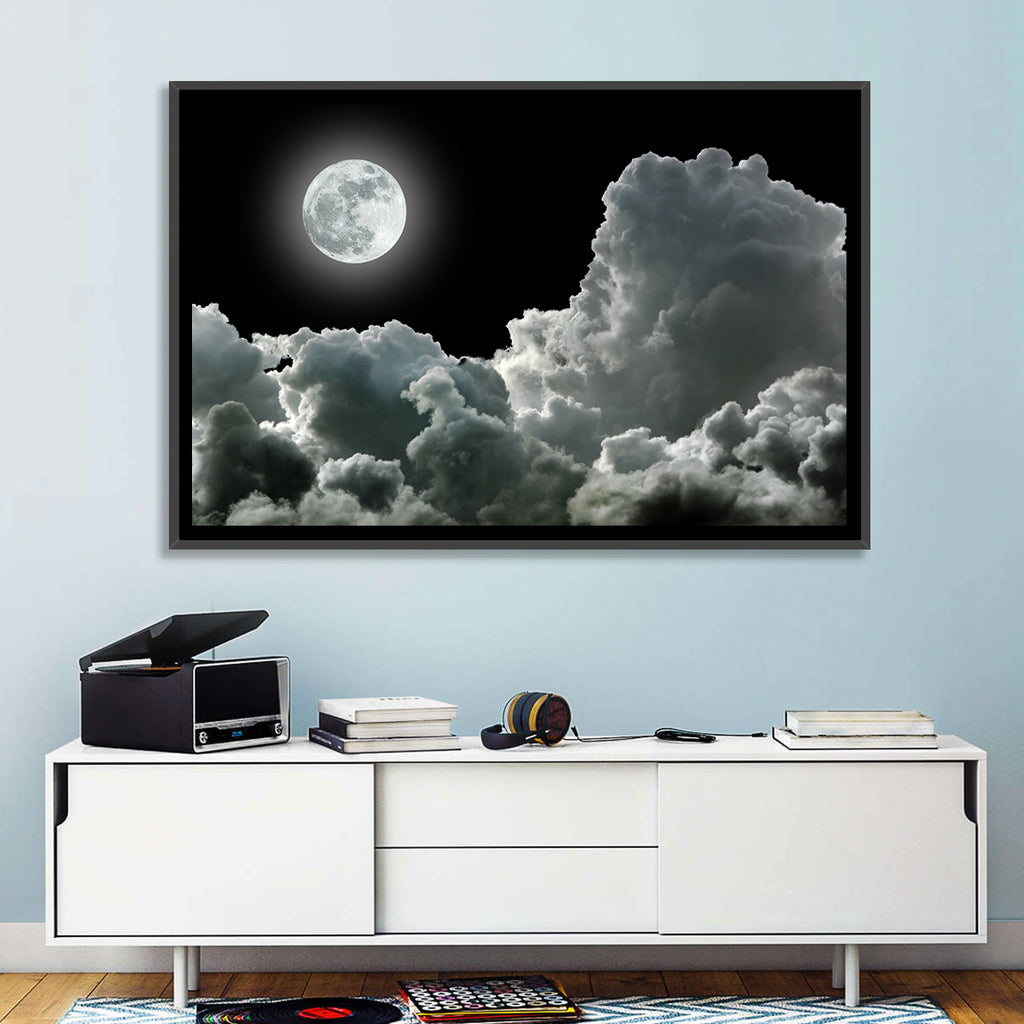 Cloudy Moonlight Wall Art