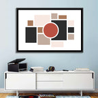Terracotta Geometric Circle Composition Wall Art