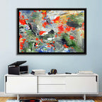 Melting Green Impasto Abstract Wall Art