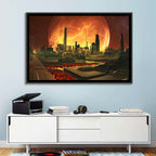 Molten Lunar Cityscape Wall Art