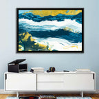 Flowing Streams with Gold Accents Wall Art