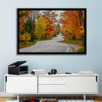 Winding Autumn Highway Wall Art