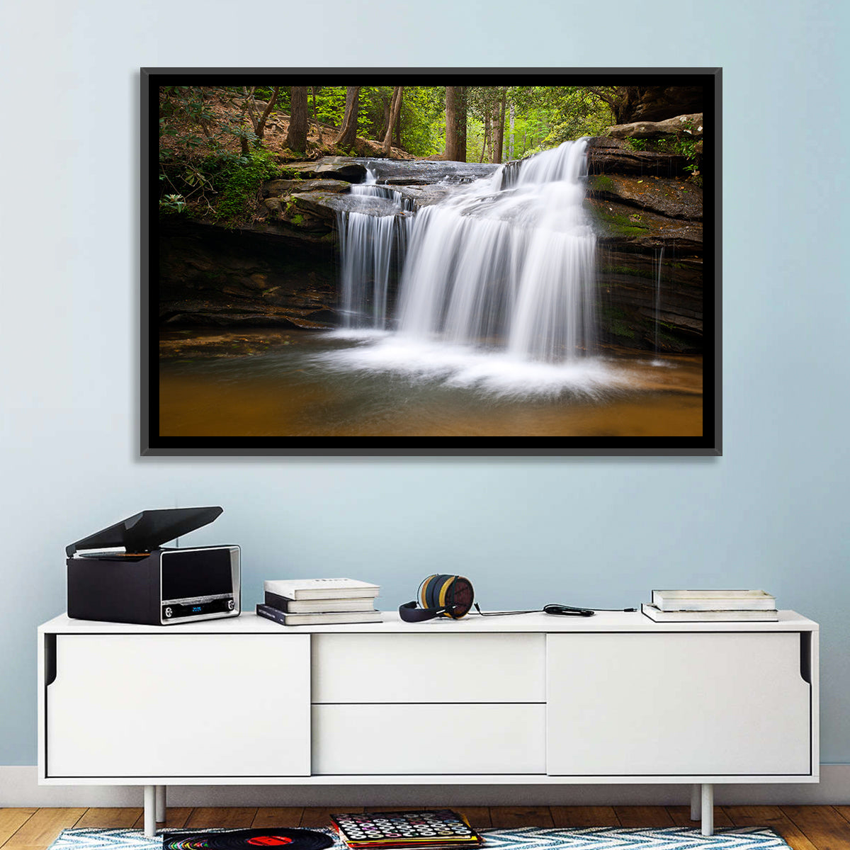 Table Rock State Park Waterfall Wall Art in a room, landscape